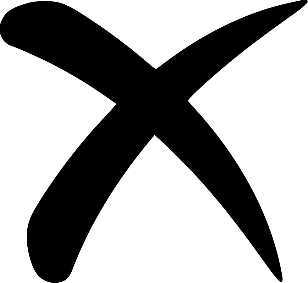 Black Cross mark icon