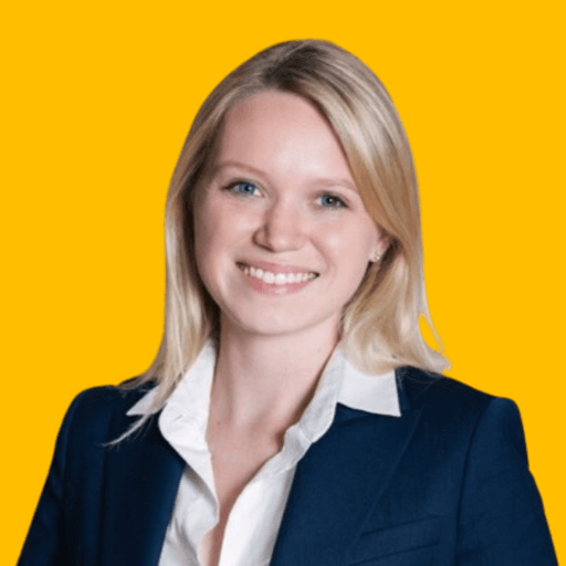 Sonja Eliason's headshot against a yellow background